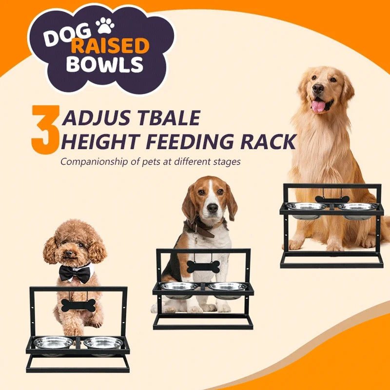 Adjustable high dog bowls with slow dog bowls, raised dog bowls for large dogs, adjustable height