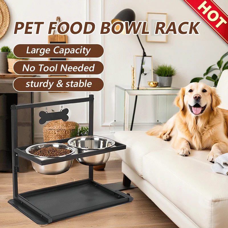 Adjustable high dog bowls with slow dog bowls, raised dog bowls for large dogs, adjustable height