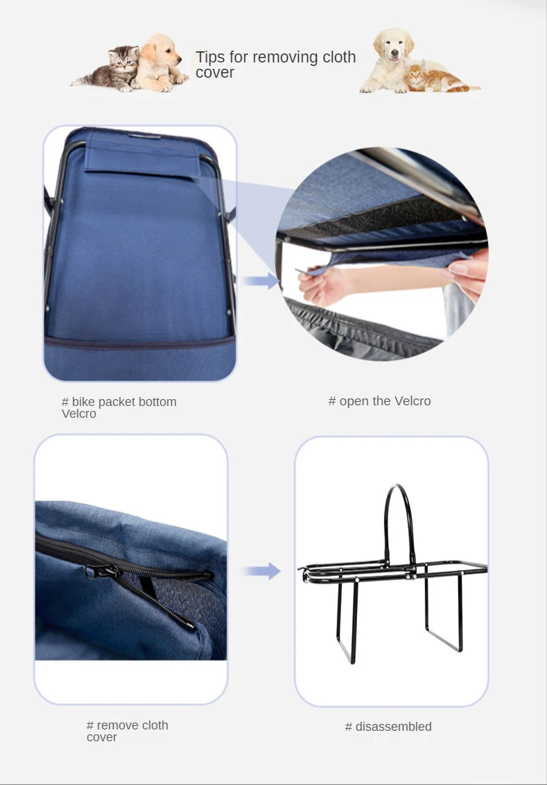 Pet Stroller for Dogs Cats Luxury Dog Carrier Strollers Breathable Travel Stroller Pushchair Separation Four-Wheeled Strollers