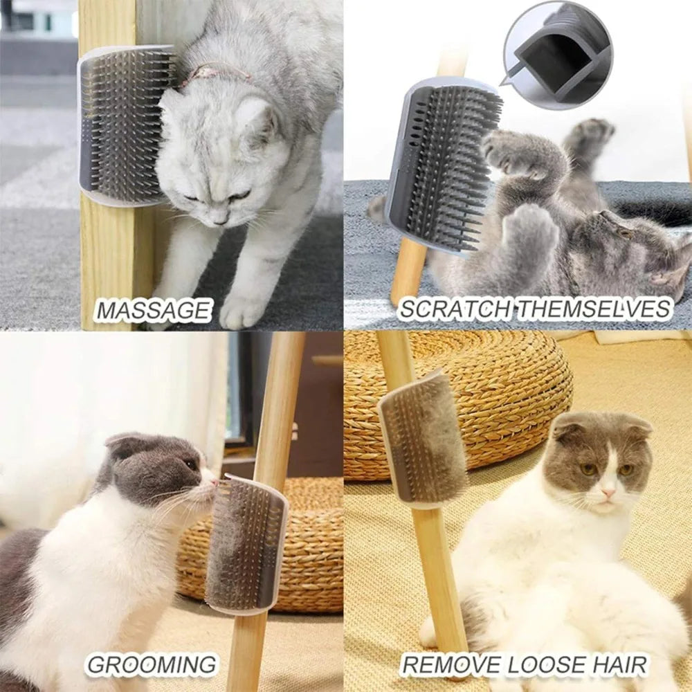 1pcs Pet Comb Removable Cat Corner Scratching Rubbing Brush Pet Hair Removal Massage Comb Pet Grooming Cleaning Supplies Scratc