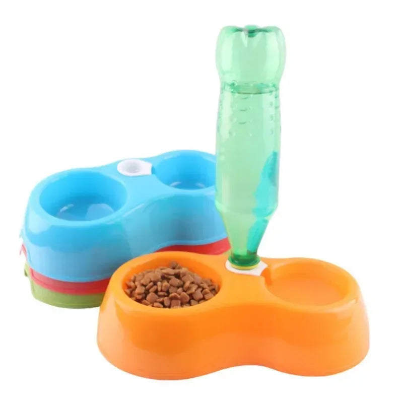Dual Port Dog Automatic Water Dispenser Feeder Utensils Bowl Cat Drinking Fountain Food Dish Pet Bowl Cats Pet Dogs Pet Feeder
