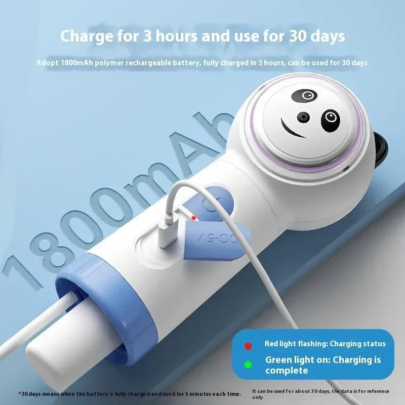 Cute Panda Shaped Pet Bubble Machine Electric Handheld Foam Dispenser for Cat And Dog Bath Grooming Equipment Pets Supplies