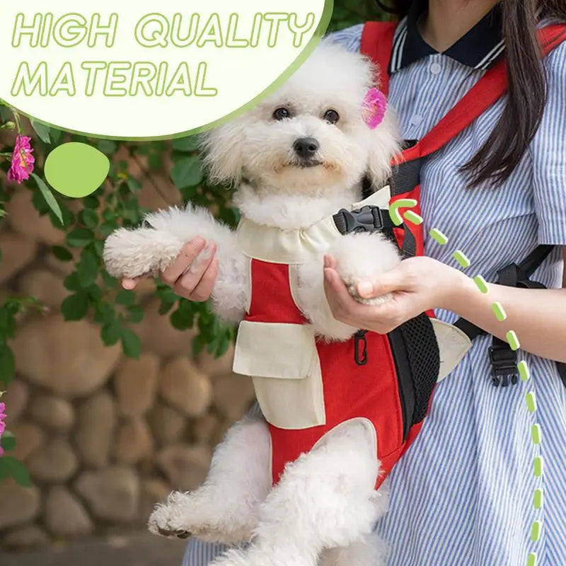Backpack Dog Carrier Cat Legs Out Adjustable Travel Bag Portable Puppy Accessories For Small Medium Dogs Small Pet Supplies For