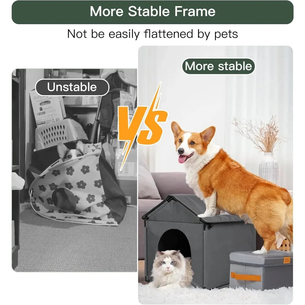 Large Dog House Soft Indoor with Internal Size 30x28x23in for Labrador Husky Samoyed Golden Retriever German Shepherd, Large Pet