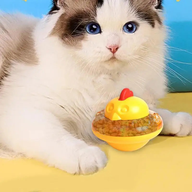 Treat Dispensing Cat Toy Interactive Pet Supplies Chicken Shape Cat Treat Dispenser Toy Cat Interactive Feeder Pet Food Leakage