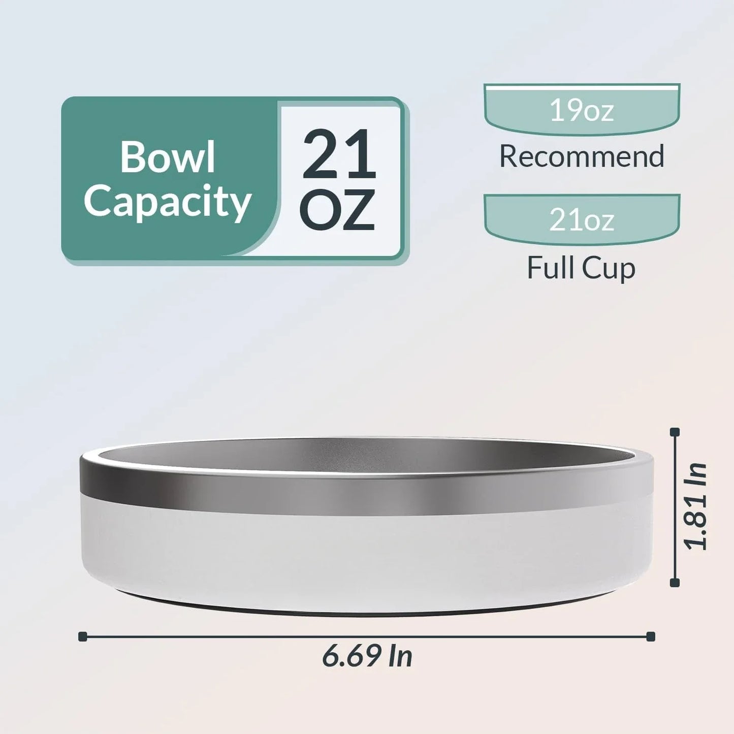 Rust-proof metal and non-slip dog bowl Large, leak-proof heavy duty 3-layer insulated dog bowl - dog