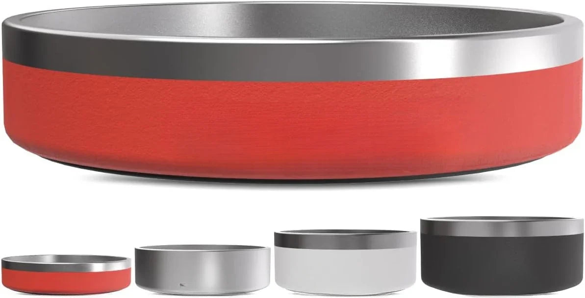 Rust-proof metal and non-slip dog bowl Large, leak-proof heavy duty 3-layer insulated dog bowl - dog