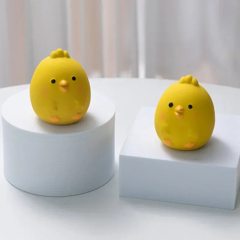 Pet Squeaky Toys Cute Chicken Dog Chewing Rubber Toy Cleaning Tooth Chew For Dogs Bite Resistant Sounder Supplies