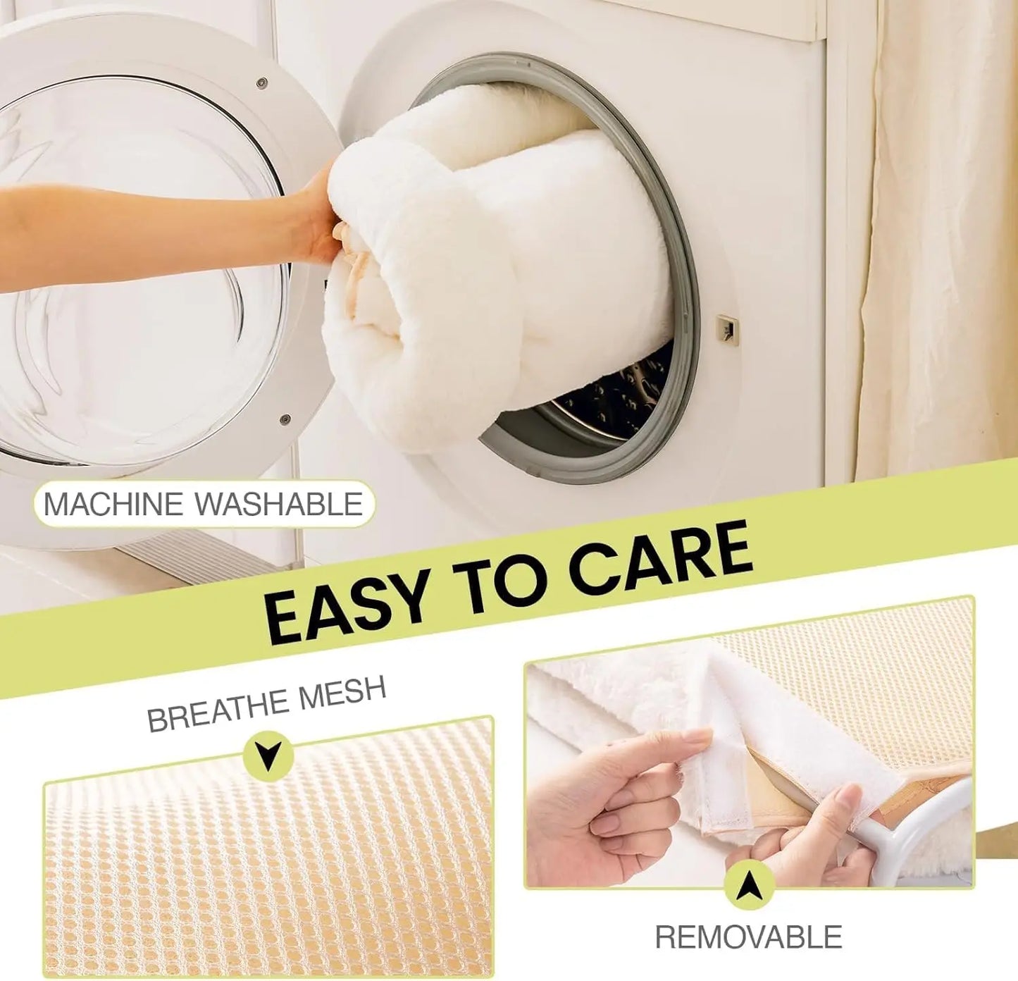 Mewoofun Foldable Cat Window Perch with 4 Strong Suction Cups Cordless Cat Window Hammock Removable Soft Cover White Brown Green