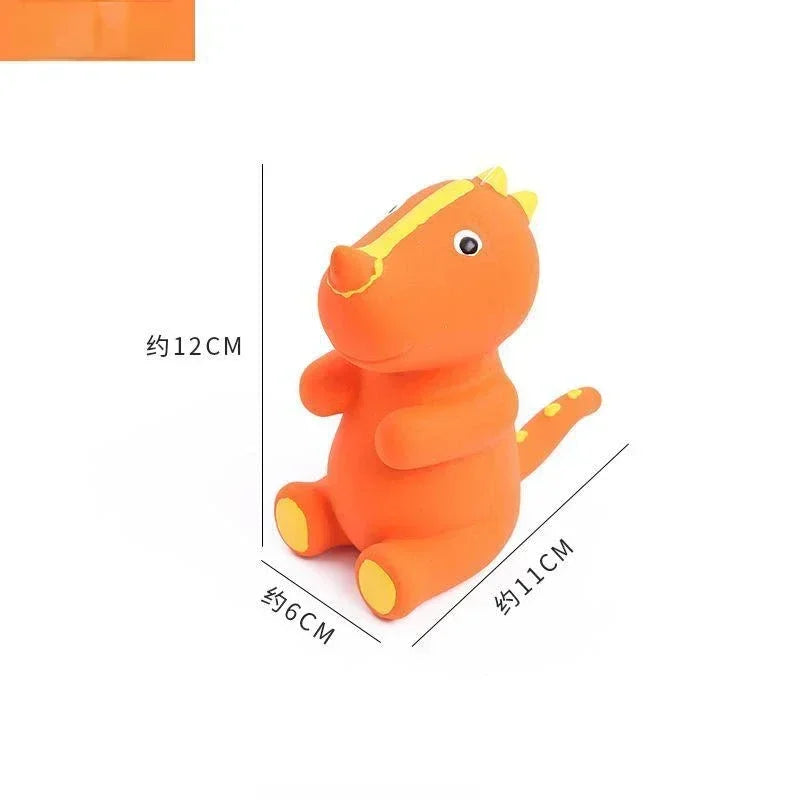 Squeaky Dinosaur Dog Toys Latex Interactive Squeak Funny Cute Dog Toy Multiple Fun Play For Release Excess Energy And Reduce