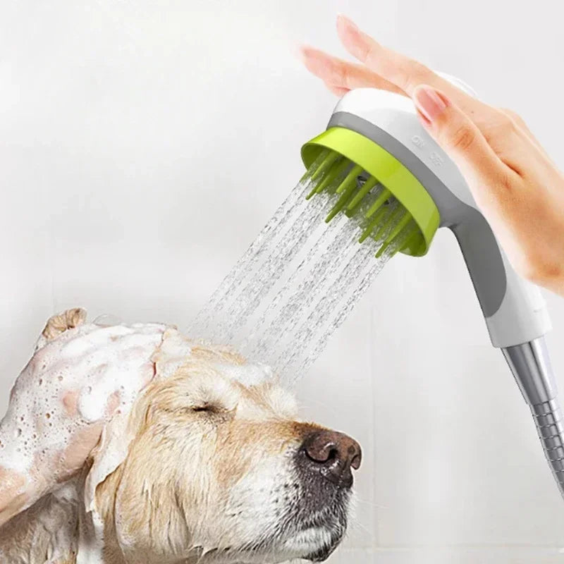 Pet Shower Sprayer Dog Wash Dogs Bath with Massage Brush Pets Washing Supplies Cat Shower Sprinkler Cleaner Comfortale Bath Tool
