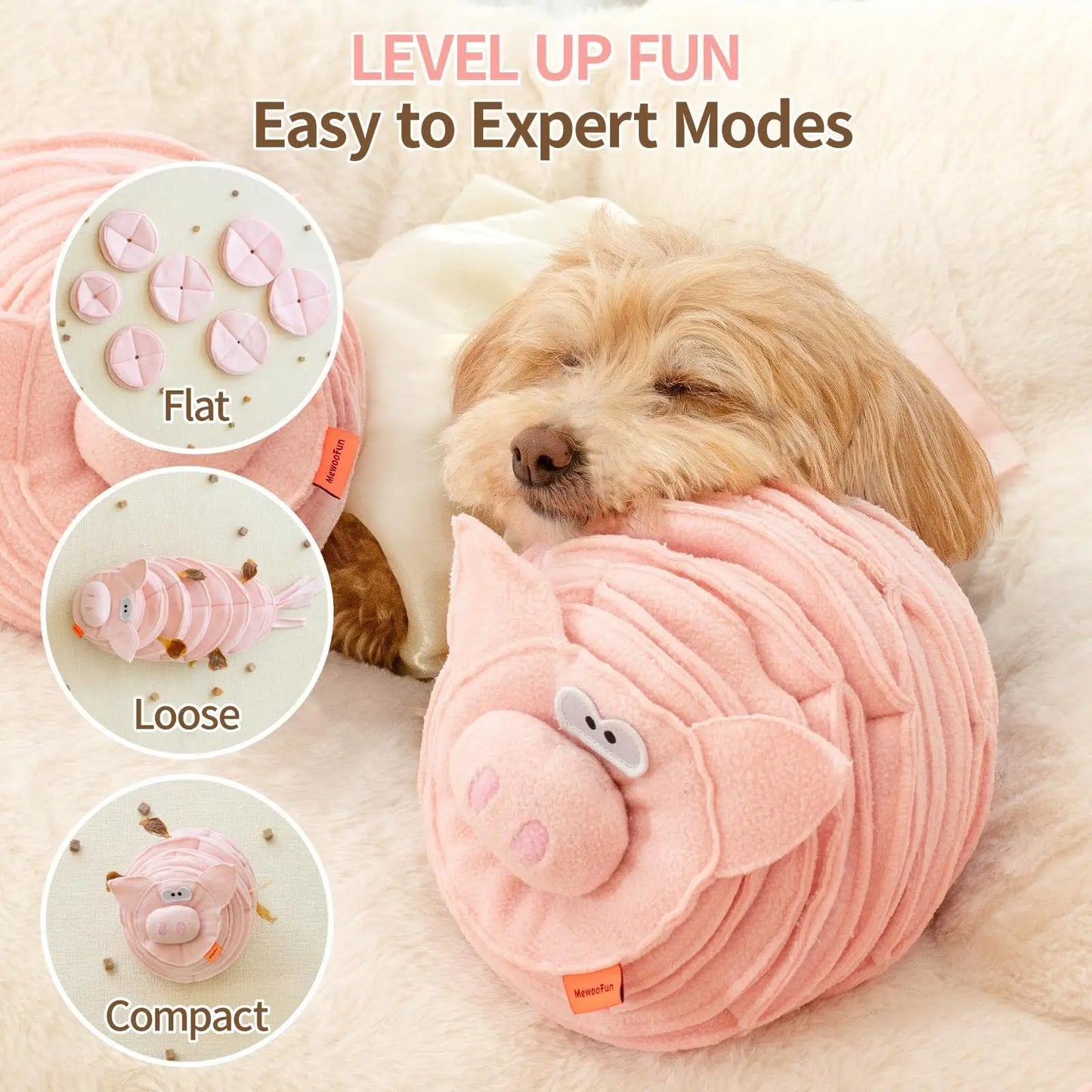MEWOOFUN Dog Toy Snuffle Toy Ball for Smart Dogs Interactive Mentally Stimulating Boredom busting Toys for Dogs