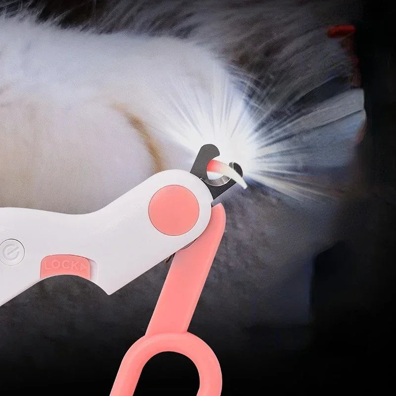 Cat Nail Clippers Scissors LED Light Pet Dogs Nail Toe Scissors Kitten Puppy Claw Nail Clipper Cats Grooming Cleaning Supplies