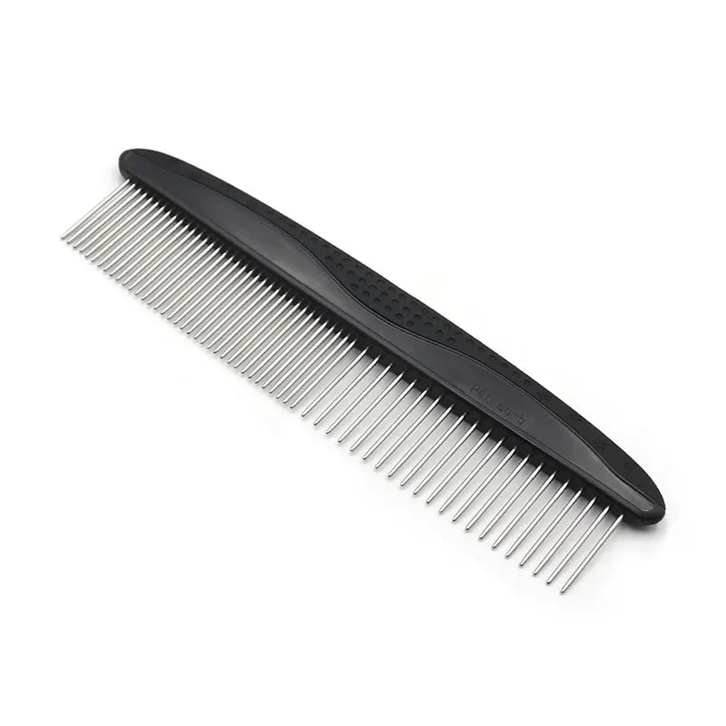 New Pet Comb Stainless Steel Dense Double Teeth Open Knot Comb Cat and Dog Hair Removal Beauty Comb Pet Supplies
