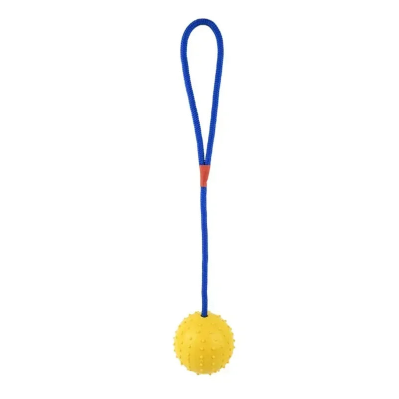 Rubber Interactive Training Toy Dog Dogs Pet Reward For Toy On Supplies Rope Funny Natural Dog Fetch Training Play Ball