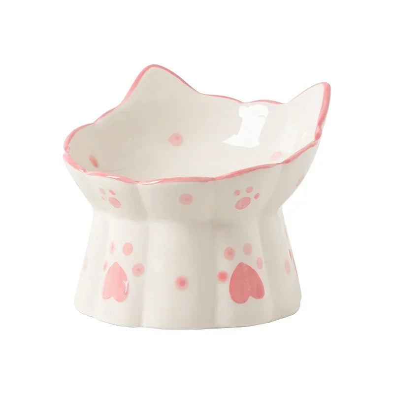 Bowl Set Pet Dogs Small Cat Feeders Feeding Drinking Snack Food Water Cats Eating Ceramic Elevated Puppy Accessories Bowls