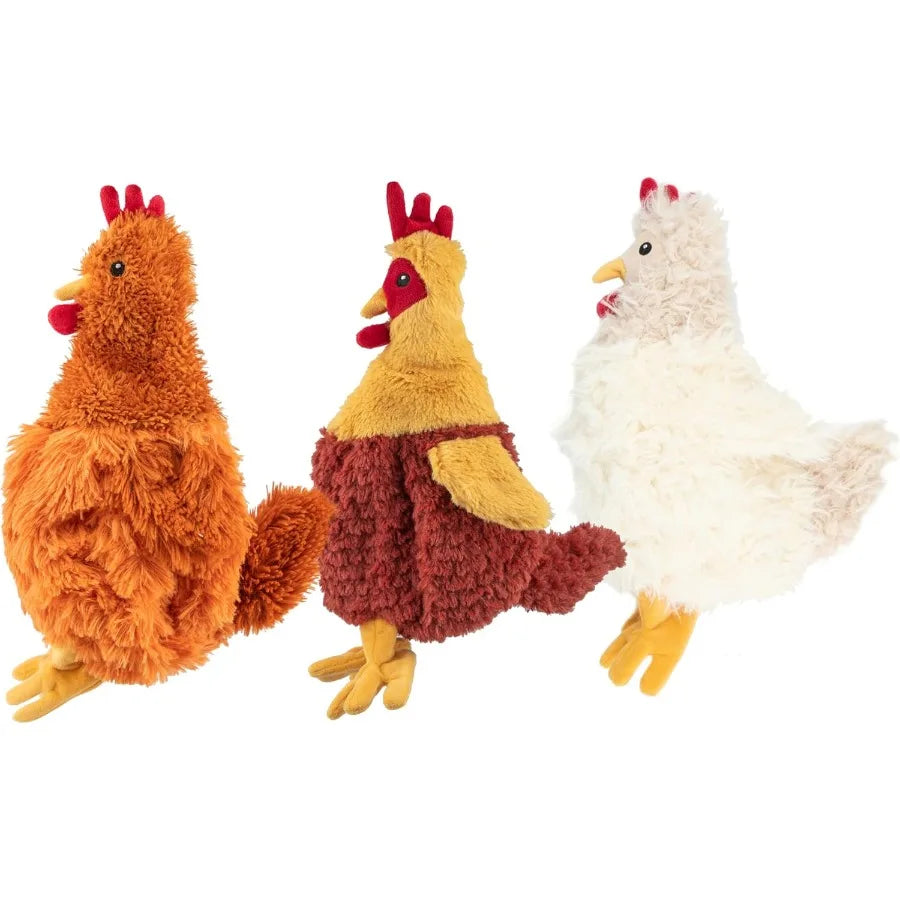 Chicken Crinkle Plush Dog Toys for Interactive Play Puppy and Senior Indoor Play Colorful Chicken Toy Shape Cute and Cuddly Cri