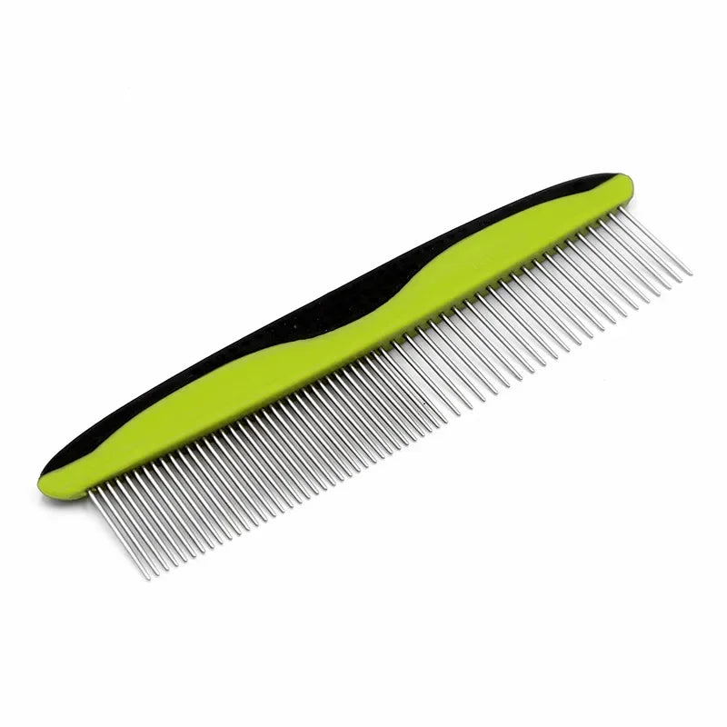 New Pet Comb Stainless Steel Dense Double Teeth Open Knot Comb Cat and Dog Hair Removal Beauty Comb Pet Supplies