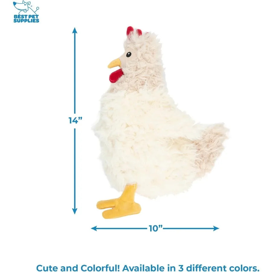Chicken Crinkle Plush Dog Toys for Interactive Play Puppy and Senior Indoor Play Colorful Chicken Toy Shape Cute and Cuddly Cri