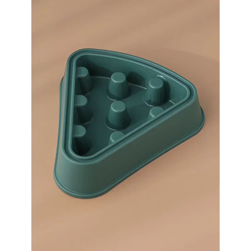 Pet Feeding Dishes Puppy Cats Slow Food Bowl Anti-Gulping Non-slip Pets Slower Feeder Medium Small Dogs Pizza Single Bowl