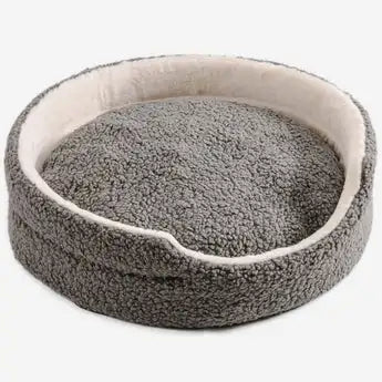 Mewoofun Cat Beds for Indoor Cats - Round Dog Beds for Small Dogs Washable Pet Bed with Non-Slip Bottom for Kitten and Puppy