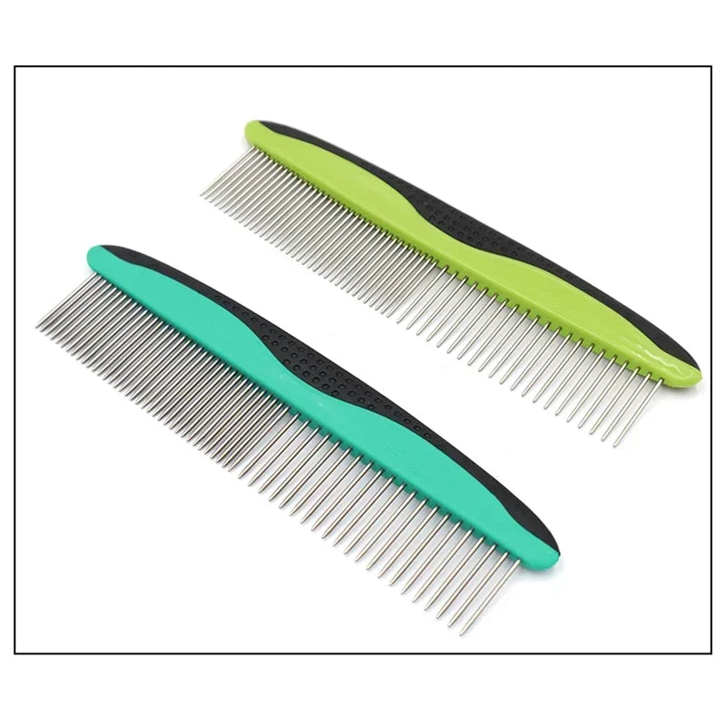 New Pet Comb Stainless Steel Dense Double Teeth Open Knot Comb Cat and Dog Hair Removal Beauty Comb Pet Supplies