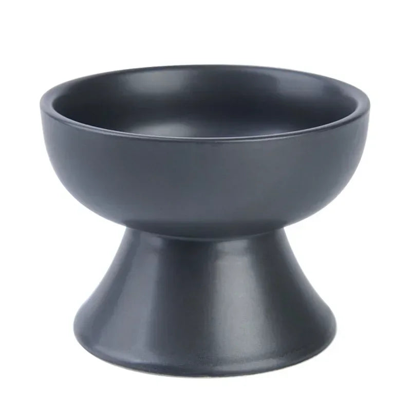 Cat Bowl Anti Vomiting, Elevated Cat Food Bowls, Ceramic Pet Food Bowl for Flat Faced Cats, Small Dogs, Protect Pet's Spine