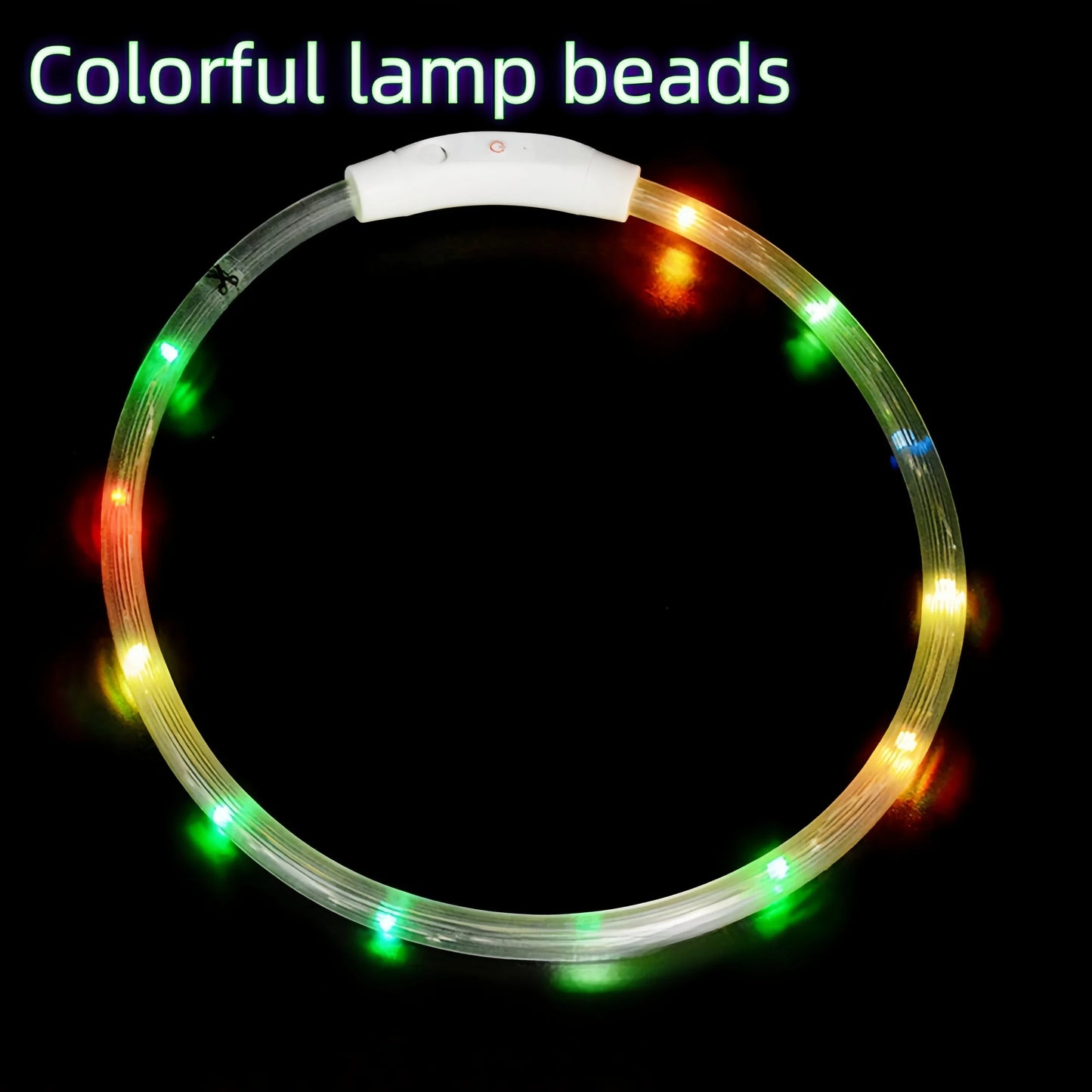 40/50/70cm Led Dog Collar USB Rechargeable Pet Dog Night Luminous Charge Collar Glowing Necklace Collar Safety Night Light