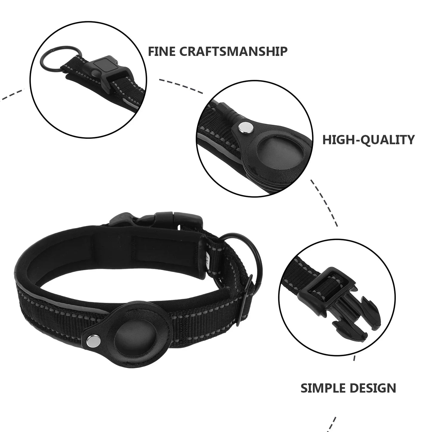 Pet Collar Locator Case Size Protective Cover Small Dogs Tracker Holder Anti Loss Supplies Dog Collar Reflective Durable