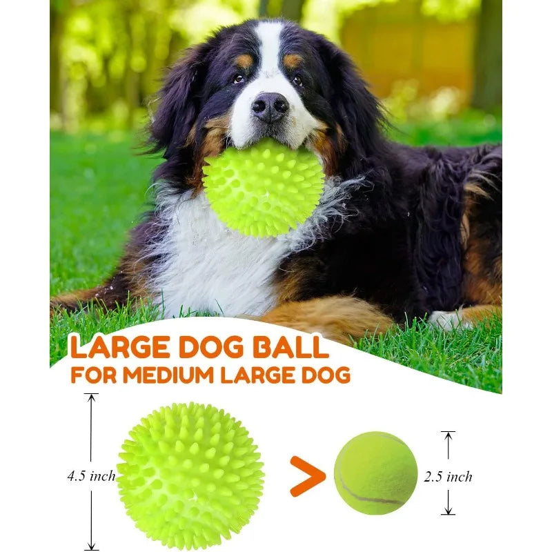 4.5-inch dog ball, suitable for medium to large dogs, toys for dogs to chew, and toy balls for training