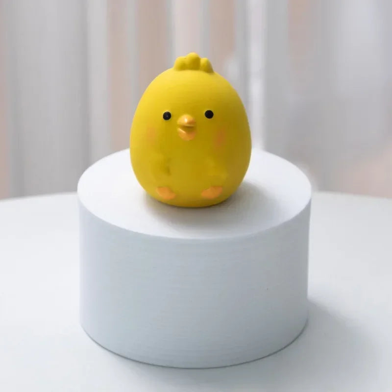Pet Squeaky Toys Cute Chicken Dog Chewing Rubber Toy Cleaning Tooth Chew For Dogs Bite Resistant Sounder Supplies