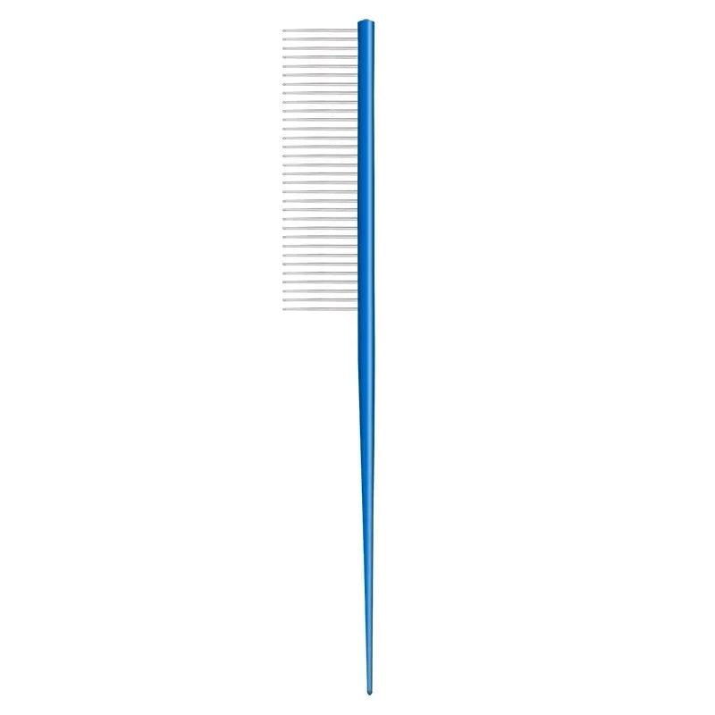 Pet Cat Dog Fine Tooth Comb Hair Beauty Brush for Pet Cat Dog Stainless Steel Long Handle Comb Supplies