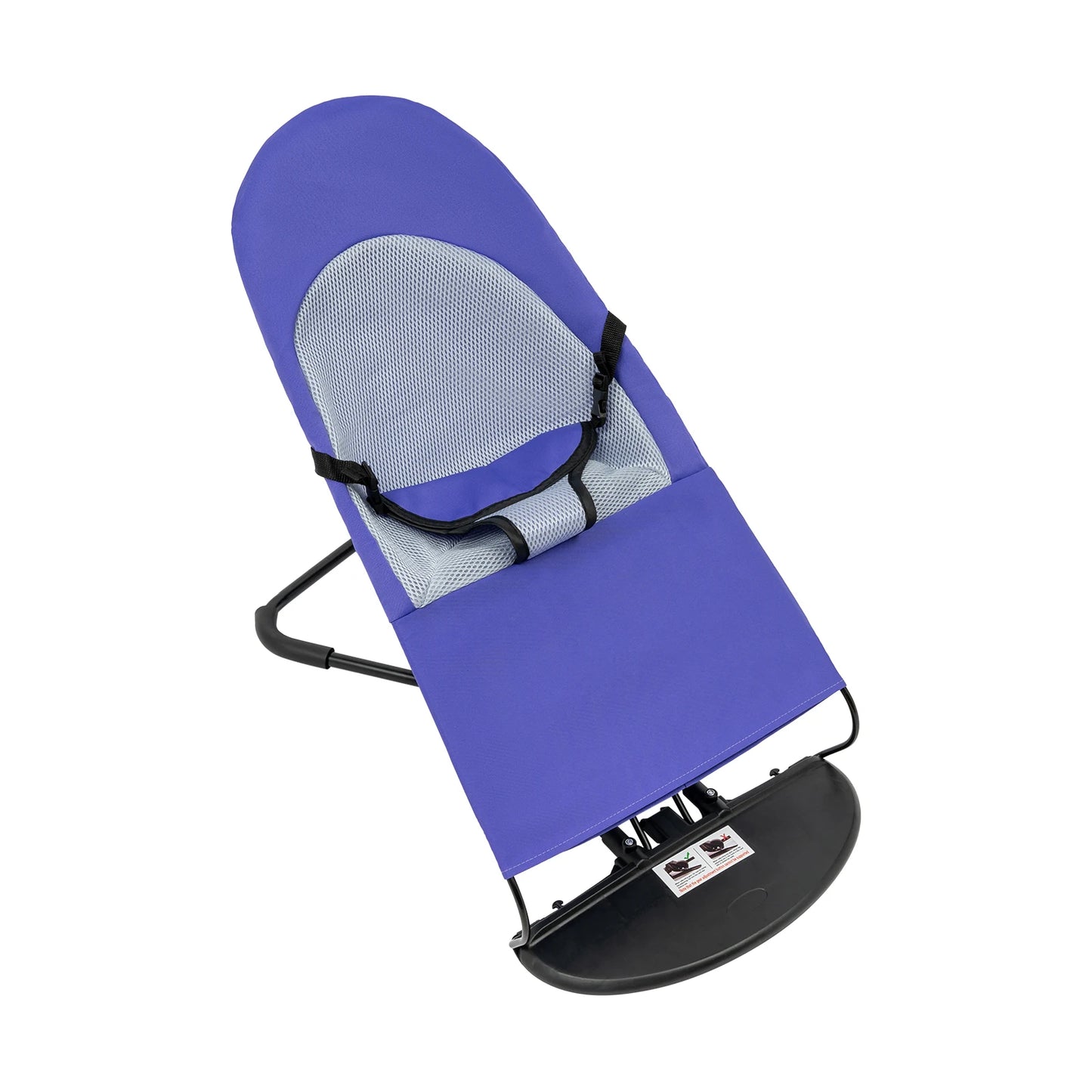 Pet Rocking Chair, Stainless Steel Bracket, Height Adjustable, Foldable, Portable Puppy Rocker Bed with Anti-slip Pads for Home