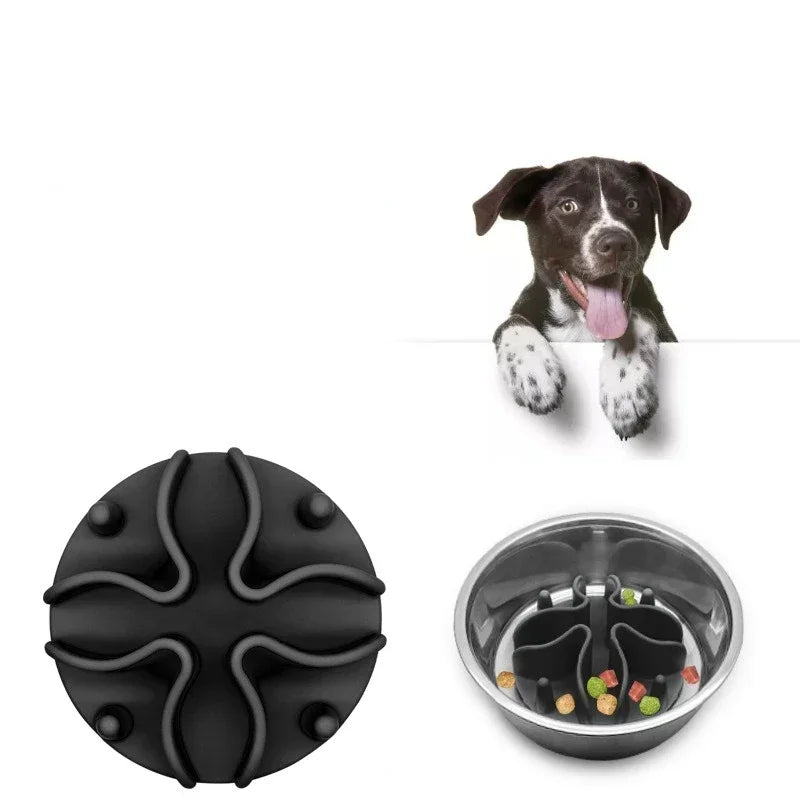 Small with Strong Silicone Products Insert for Cup Medium Large Bowl Slow Pet Spiral Feeding Dogs Suction Feeder