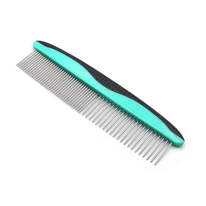 New Pet Comb Stainless Steel Dense Double Teeth Open Knot Comb Cat and Dog Hair Removal Beauty Comb Pet Supplies