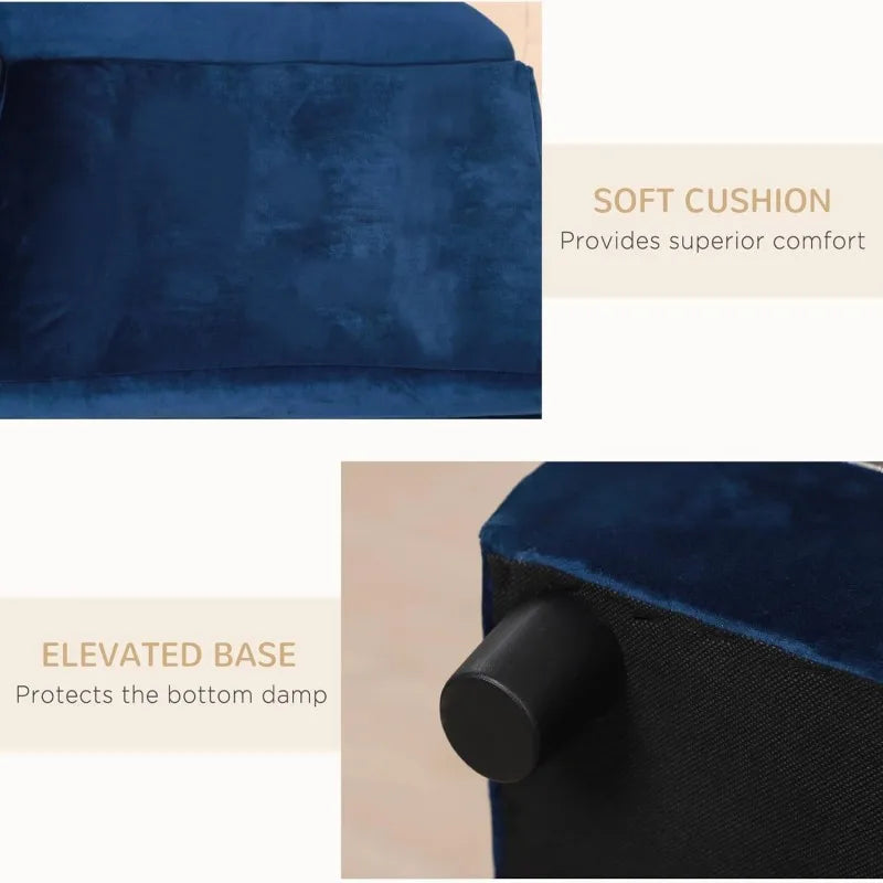 Dog Couch with Hidden Storage, Small Dog Sofa Bed with 2" Soft Foam, Modern Pet Furniture for Puppies & Little Breeds