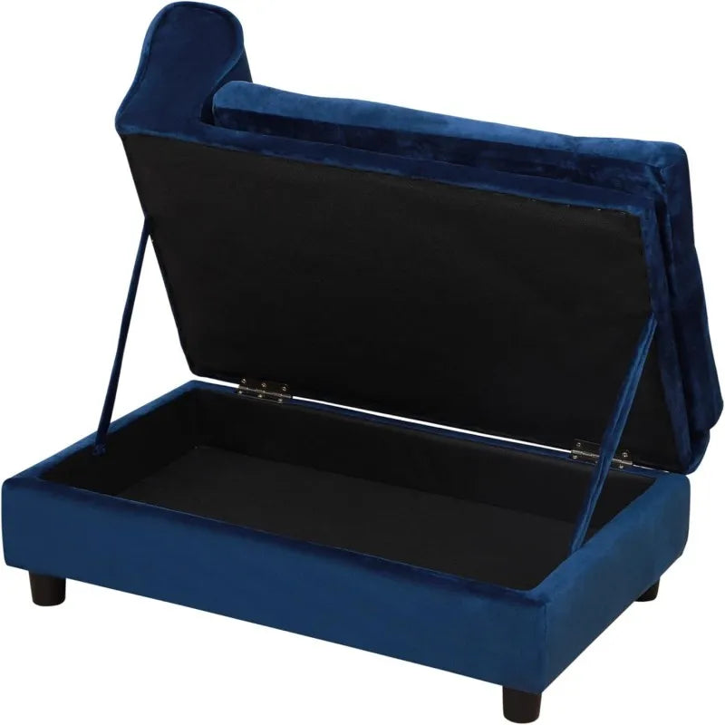 Dog Couch with Hidden Storage, Small Dog Sofa Bed with 2" Soft Foam, Modern Pet Furniture for Puppies & Little Breeds