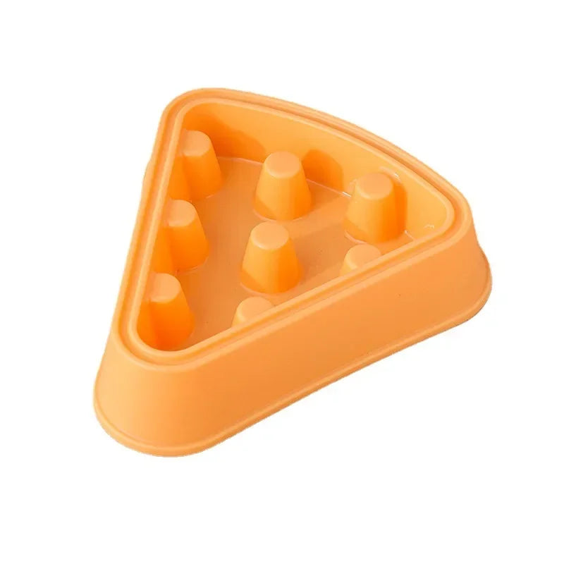 Pet Feeding Dishes Puppy Cats Slow Food Bowl Anti-Gulping Non-slip Pets Slower Feeder Medium Small Dogs Pizza Single Bowl