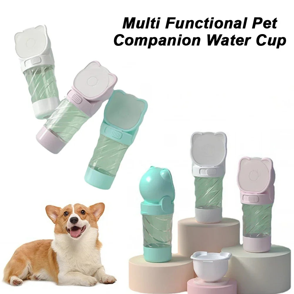 Portable Dog Cat Water Bottle with Storage Food and Water Container for Puppy Pets Dogs Feeder Bowl Outdoor Travel Pet Supplies