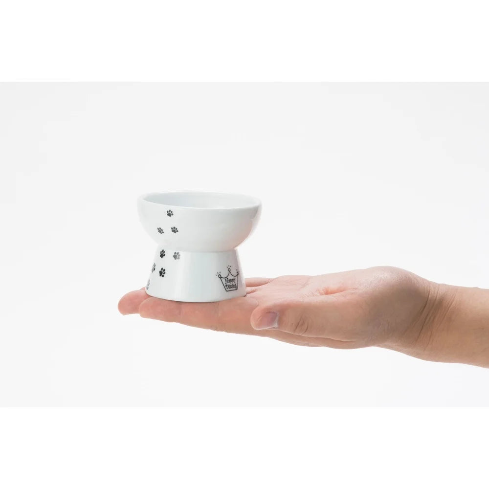 Raised Cat Treats Bowl Adorable Design Non-Slip Feeding Bowl Stress Reducing Height Dishwasher Safe Japan Import Pet Supplies