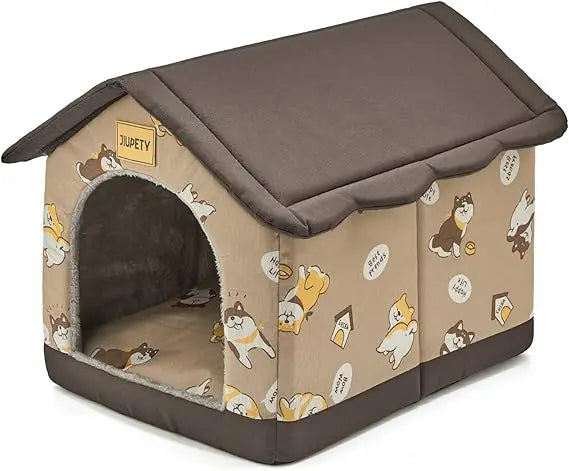 Dog House Indoor, XL Size Indoor Dog House for Medium and Large Dog, Warm Cave Sleeping Nest Bed for Cats and Dogs, Brown