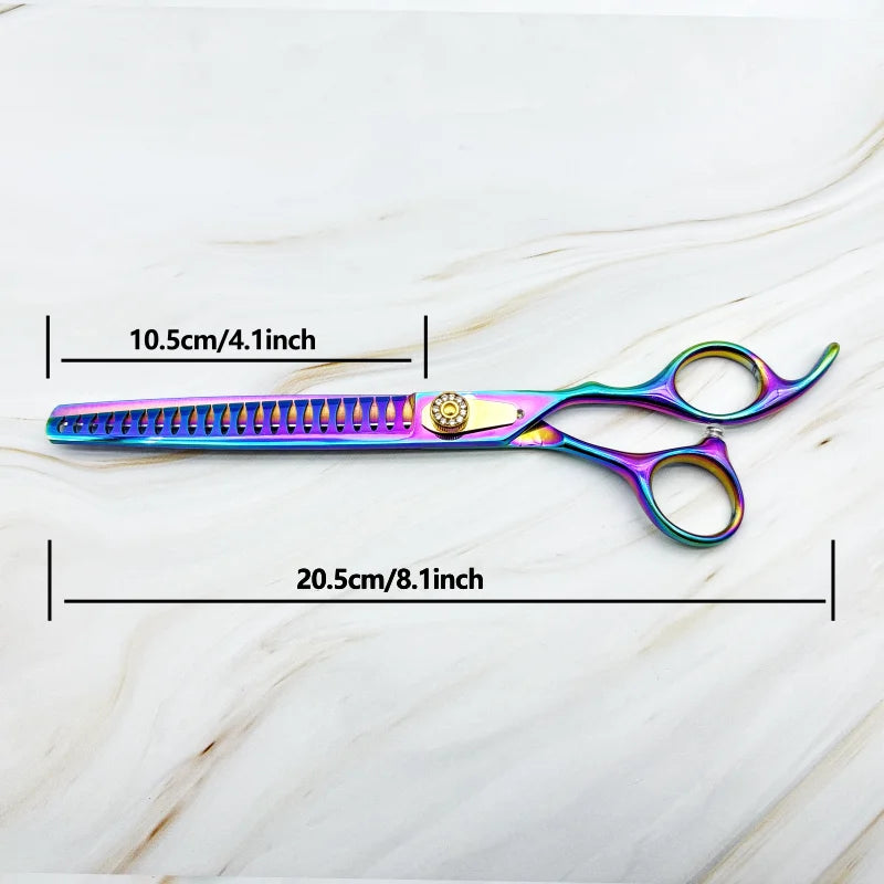 wingsbro 8.0 inch Professional Dog Grooming Scissors Chunker Shears Pet Supplies Dog Beauty Pet Items Dog Thinning Shears