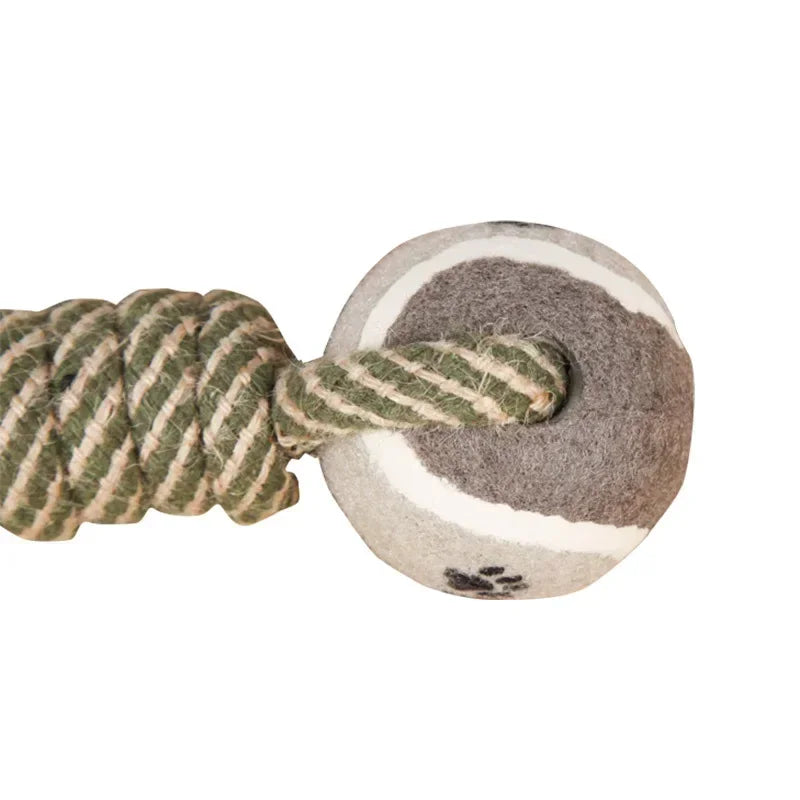 Pets Chew Toy Cotton Rope Tennis Dumbbell Rubbertoy Ball Medium Large Dog Interactive Toy Animal Playing Supplies