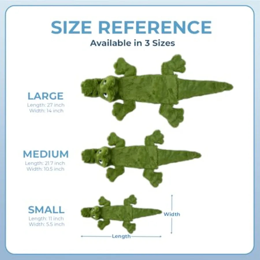 2in1 Stuffless Squeaky Dog Toys with Soft Durable Fabric for Small Medium and Large Pets No Stuffing for Indoor Play Supports A