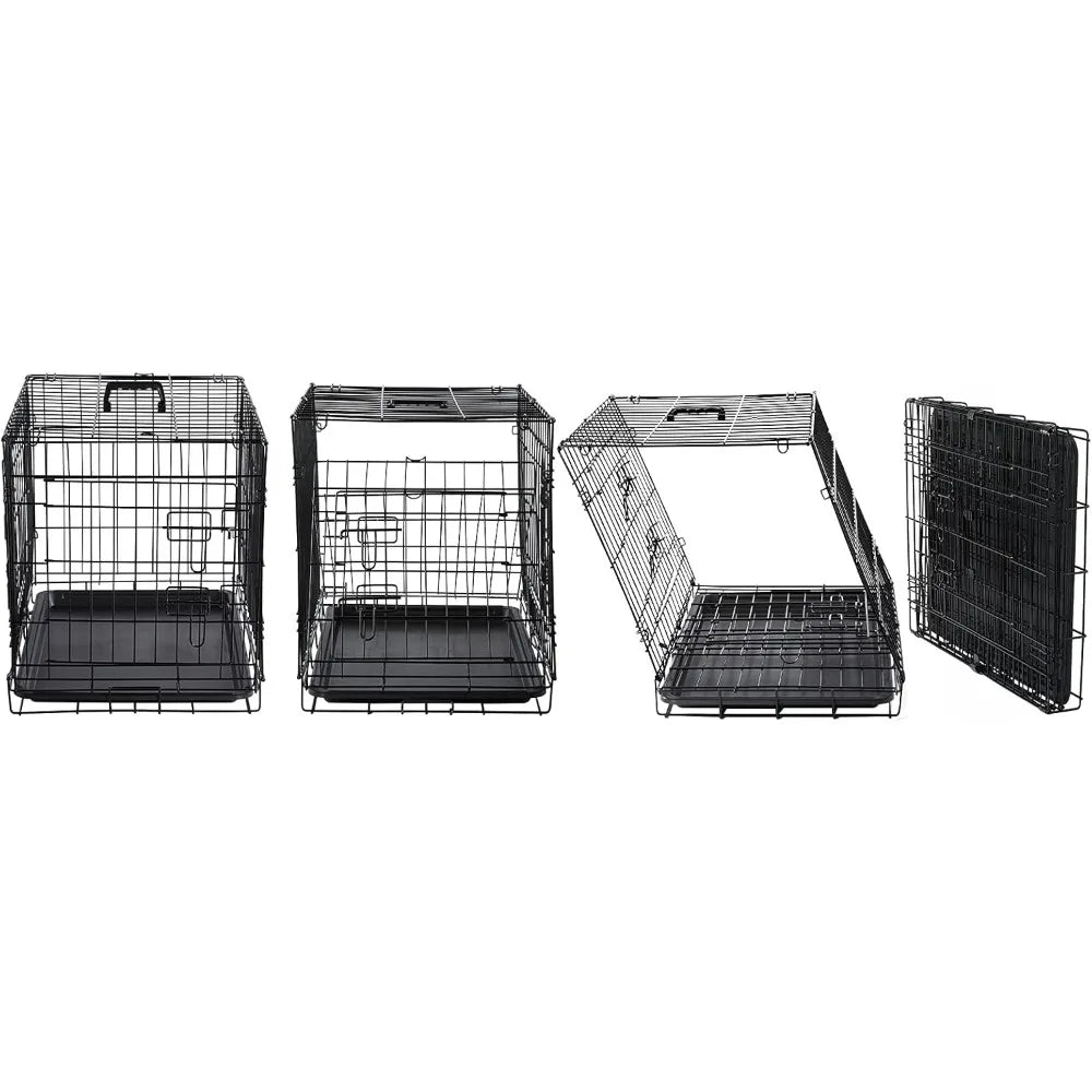 Dog Crates Kit for Small Size Dogs Indoor with Dog Crate Cover, Double Door Dog Kennels & Houses for Puppy and Cats