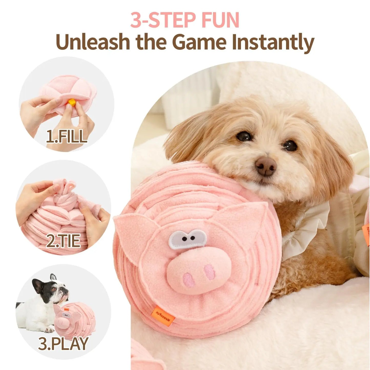 MEWOOFUN Dog Toy Snuffle Toy Ball for Smart Dogs Interactive Mentally Stimulating Boredom busting Toys for Dogs