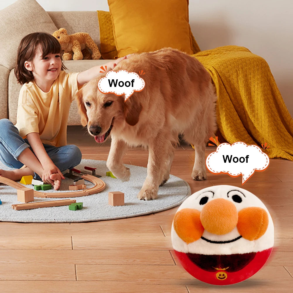 USB Rechargeable Electronic Pet Dog Toy Ball Dog Toy Pet Bouncing Jump Ball Dog Plush Bouncing Jump Ball for Pet Dogs for Gift