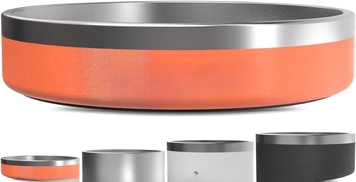 Rust-proof metal and non-slip dog bowl Large, leak-proof heavy duty 3-layer insulated dog bowl - dog