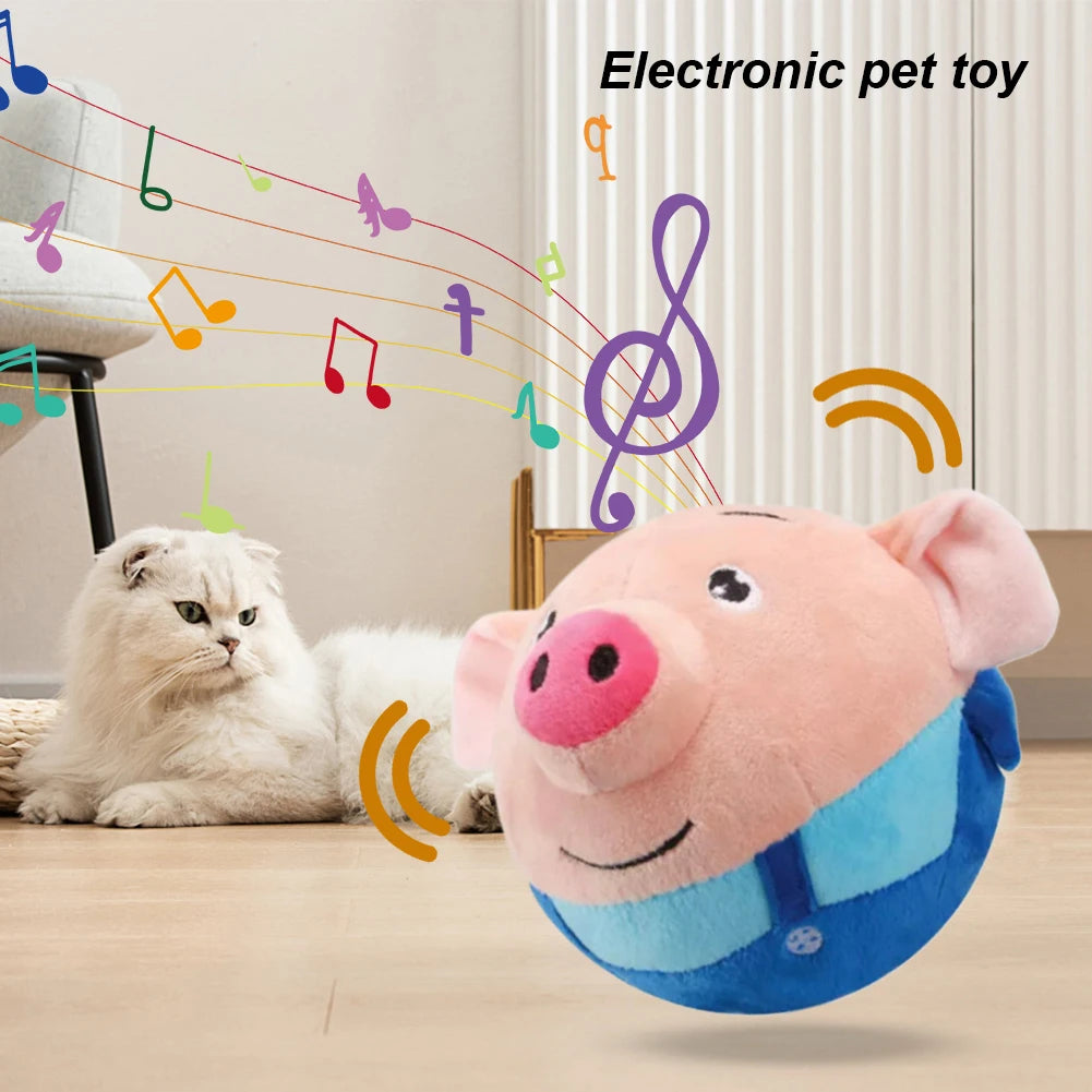 USB Rechargeable Electronic Pet Dog Toy Ball Dog Toy Pet Bouncing Jump Ball Dog Plush Bouncing Jump Ball for Pet Dogs for Gift