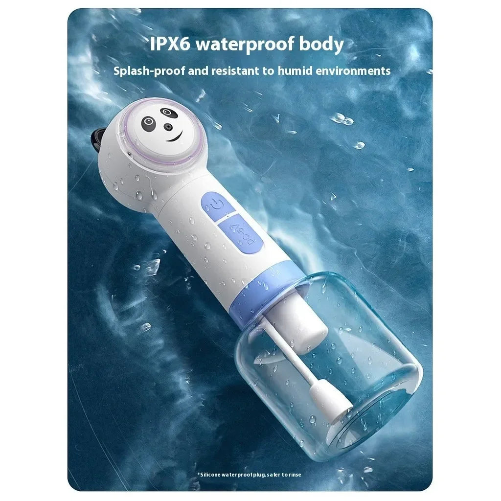 Cute Panda Shaped Pet Bubble Machine Electric Handheld Foam Dispenser for Cat And Dog Bath Grooming Equipment Pets Supplies